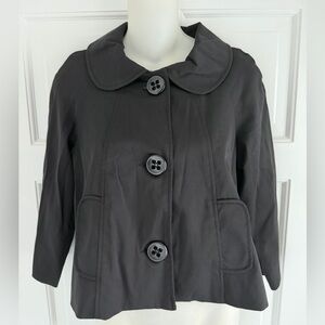 NWT, $240, VERTIGO PARIS, Cropped Black-Sky Blue Jacket - XS